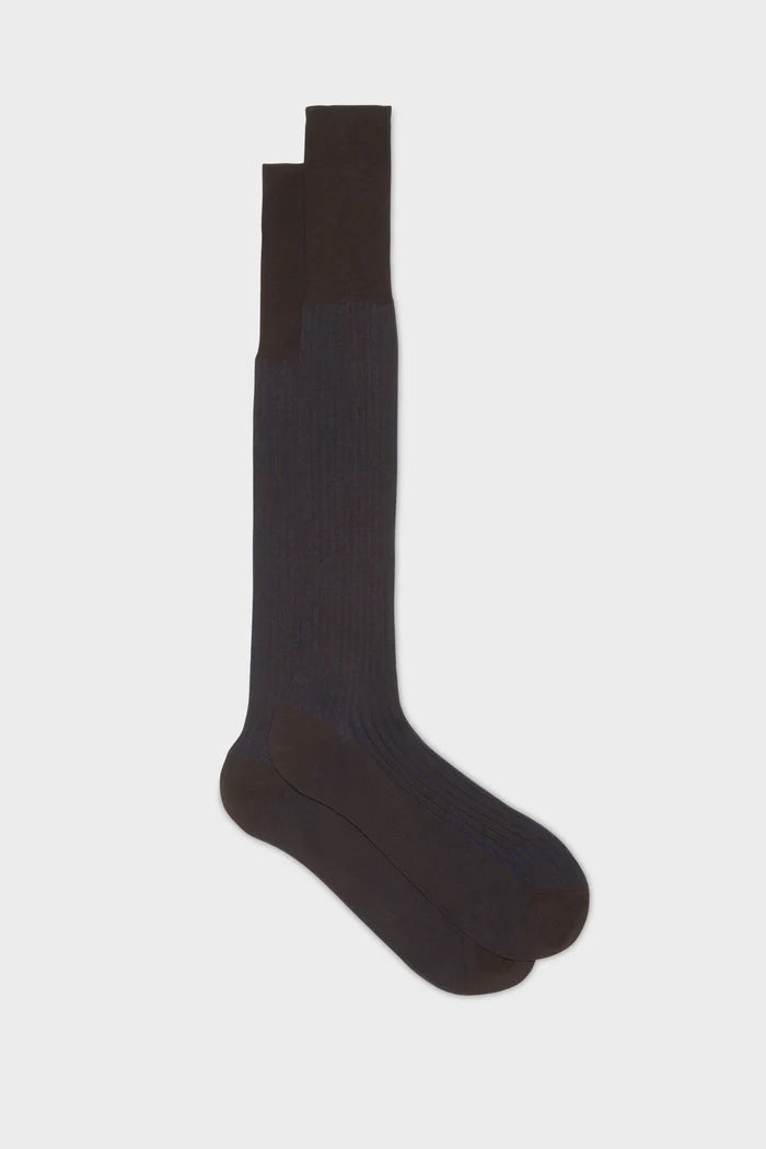 BRESCIANI - CALZA LUNGA ESSENTIAL MARIO VANISE - BLU GRANATA