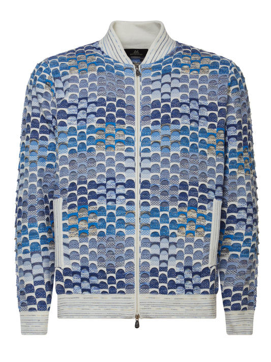 Montechiaro - Gold Bomber zip M/L con tasche - 400 Sky