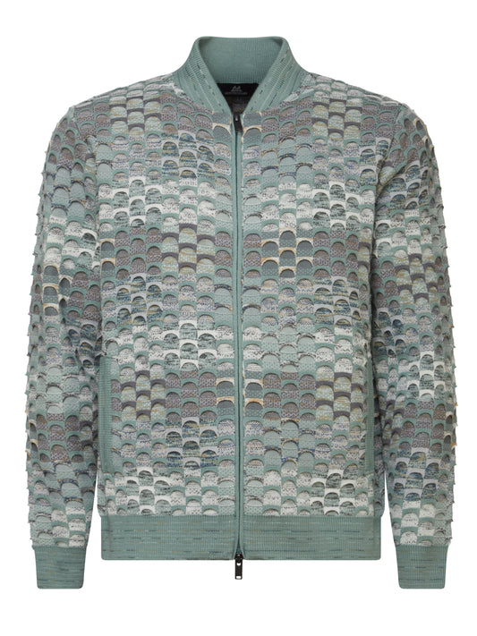 Montechiaro - Gold Bomber zip M/L con tasche - 504 vERDE