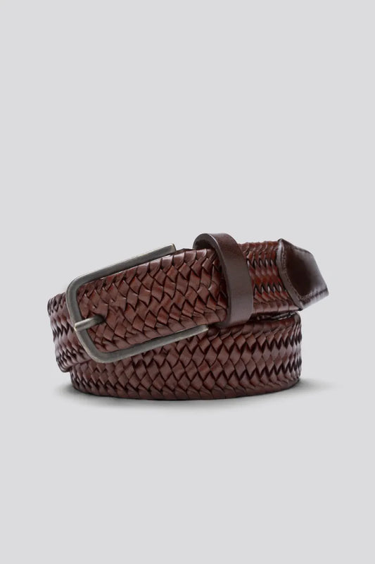 MEYER - Cintura in pelle elasticizzata - 38 Marrone