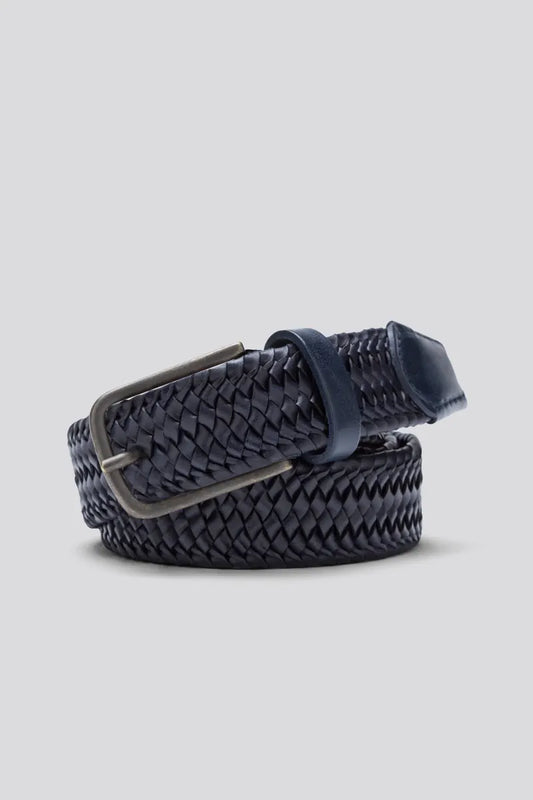 MEYER - Cintura in pelle elasticizzata - 19 Blu