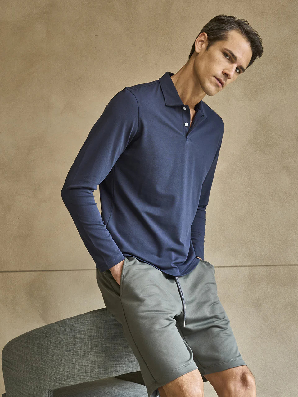 JULIPET - Manhattan Polo Manica Lunga - 103 Blu