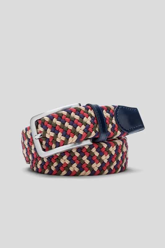 MEYER - Cintura elasticizzata - 56 Multi Bordeaux Giallo